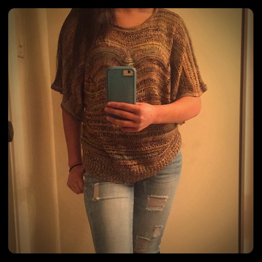 Warm colored knitted sweater